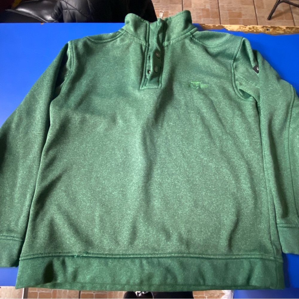 Men's Green Zip-Up Sweater